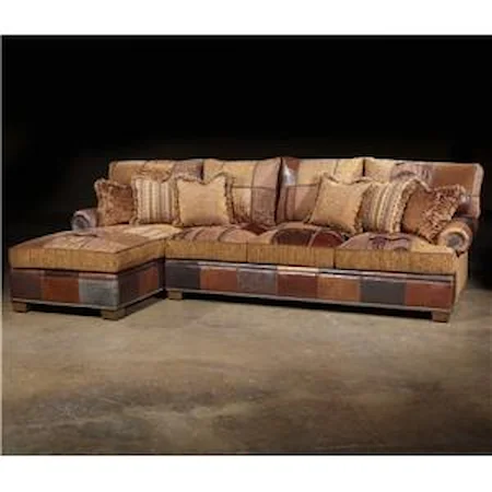 Patched Western Sectional Sofa in Traditional Furniture Style